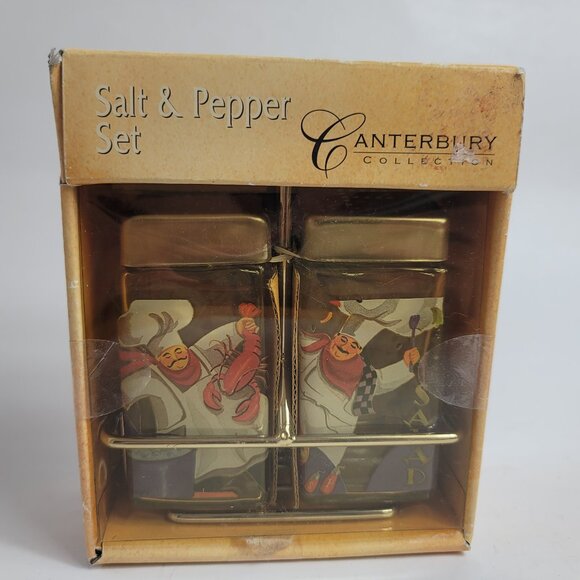 Canterbury Collection Jennifer Brinley Chef Collection Glass Salt & Pepper - Picture 1 of 10